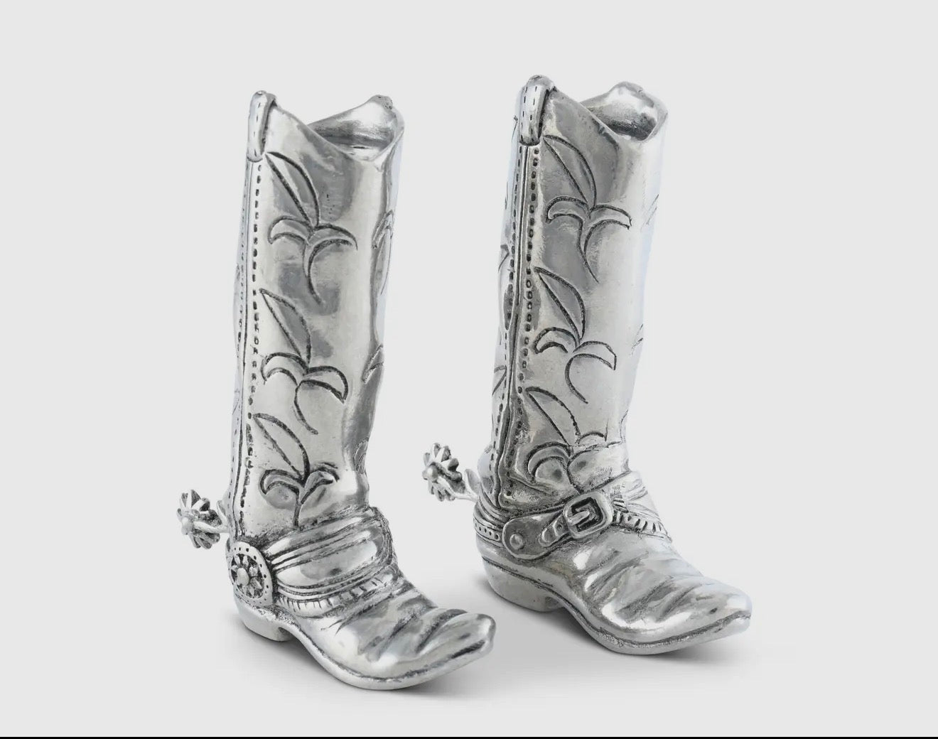 Pewter Cowboy boot Salt & Pepper set