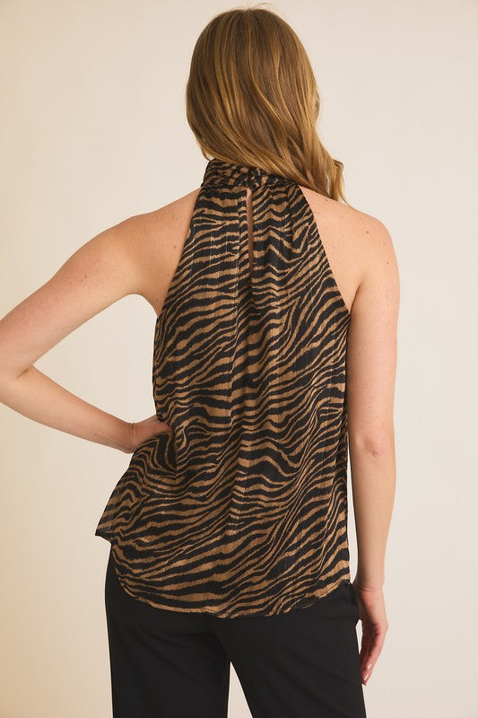 Tig Sleeveless Halter Top