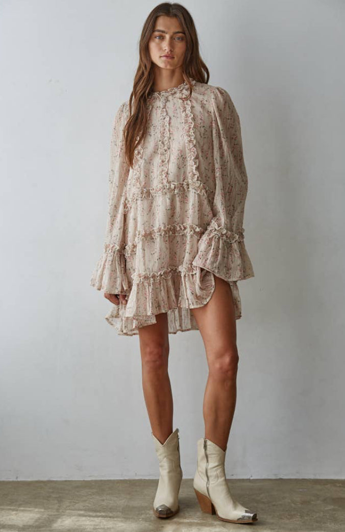 Floral Ruffle Mini Dress