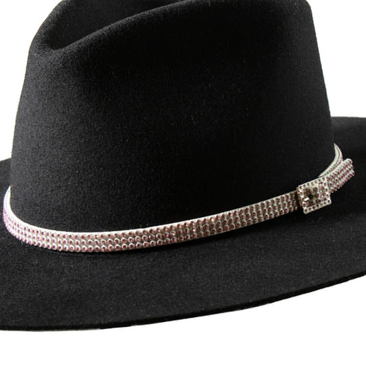 Pink Rhinestone Hat Band