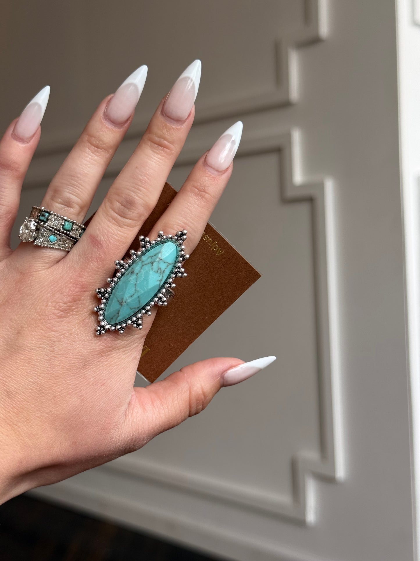 Lainey Wilson Turquoise Statement Ring