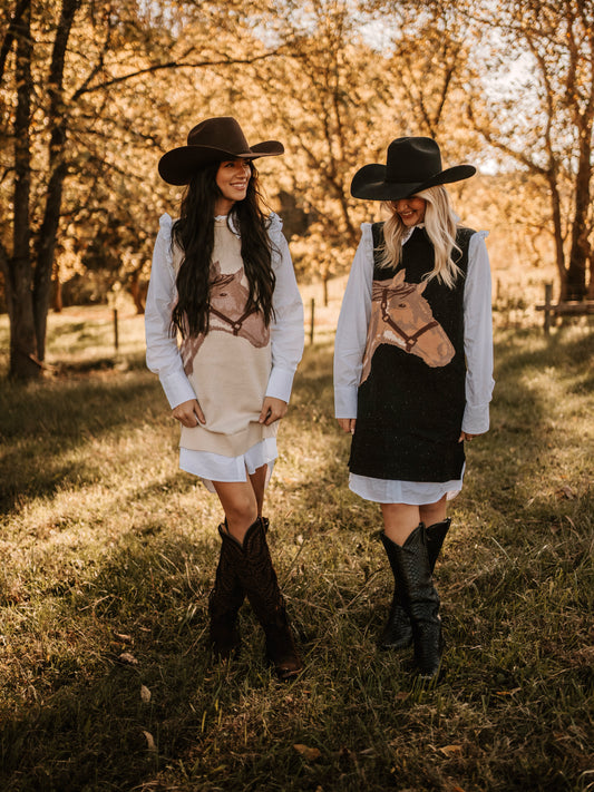 Bootstitched Pony Sweater Dress