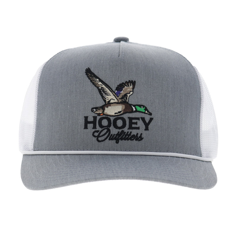 Hooey Mallard 5-Panel Trucker Snapback Hooey Hat Grey/White