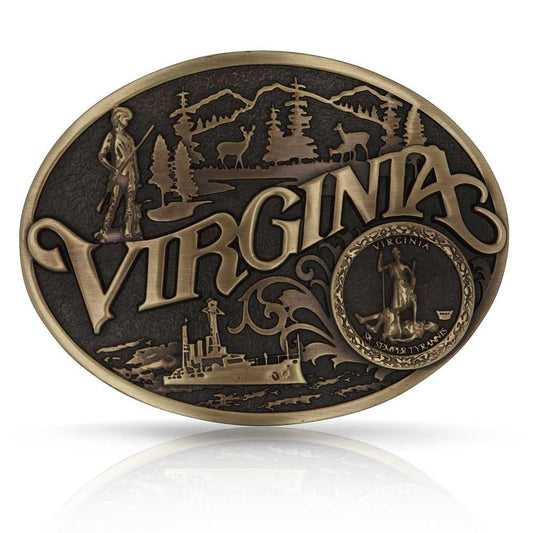 Virginia State Attitude Buckle