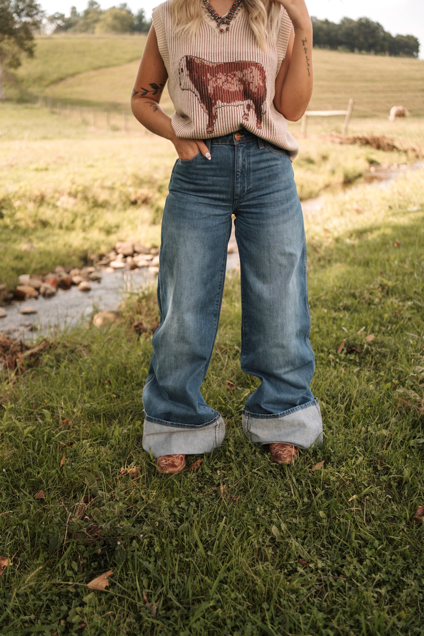 Wrangler Punchy Turnt Wide Leg