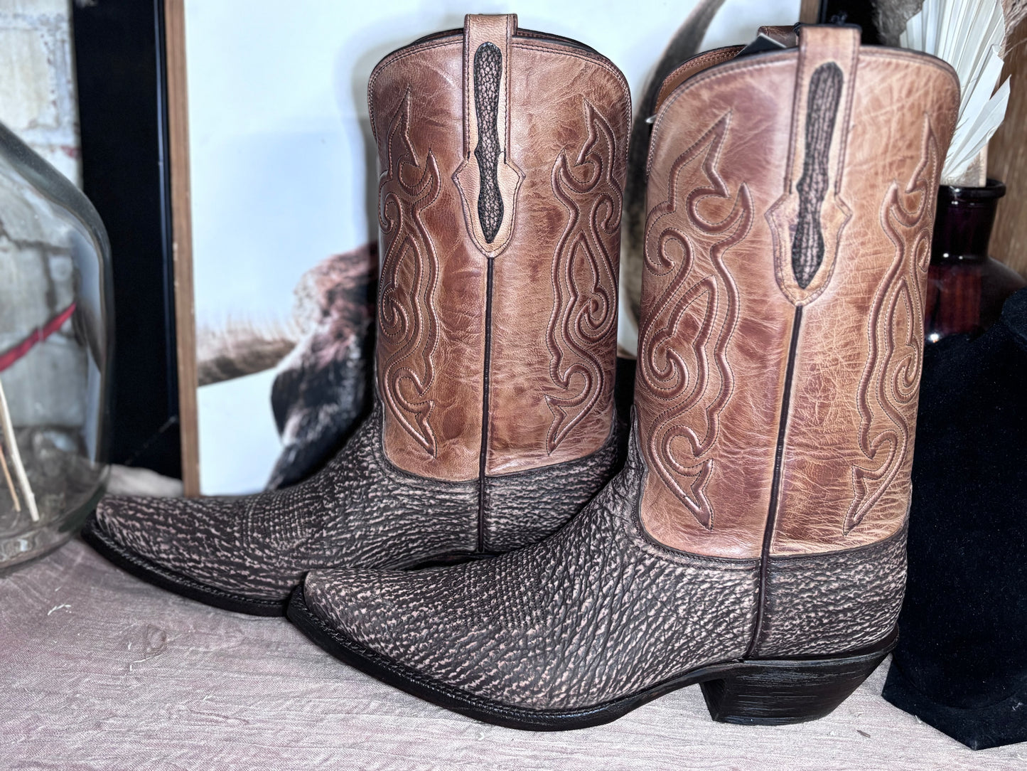Black Jack Sanded Rust Shark Boots