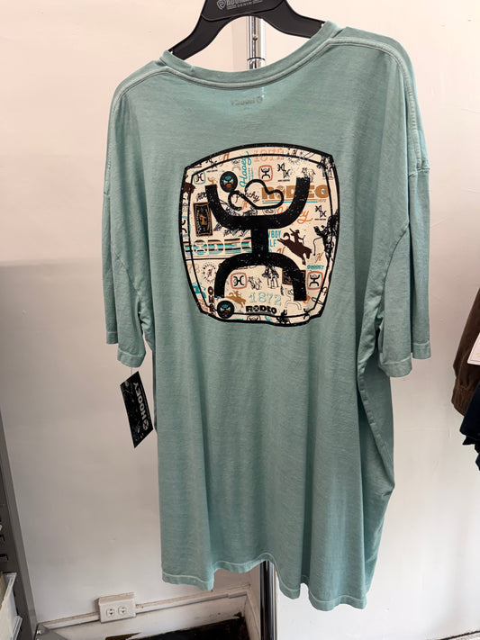 Zenith Men’s Turquoise Tee With Black Hooey Logo