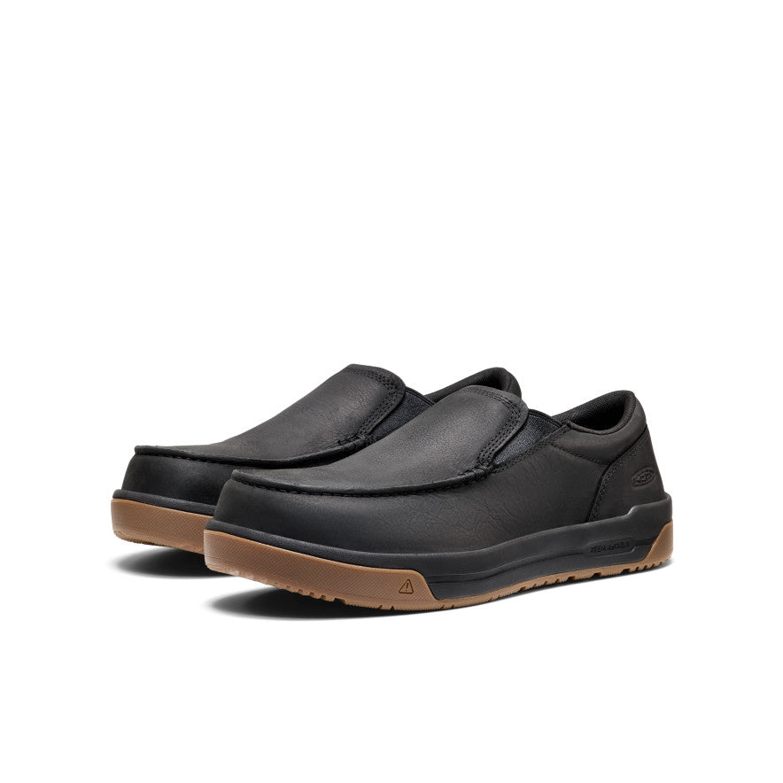 Keen Men's Gibson Slip-On Work Shoe (Carbon Toe) Black
