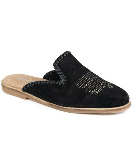 Roper Hampton Black Cow Suede Clog