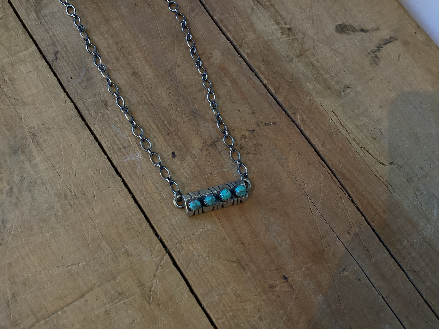 Amarillo Turquoise Bar Necklace Authentic