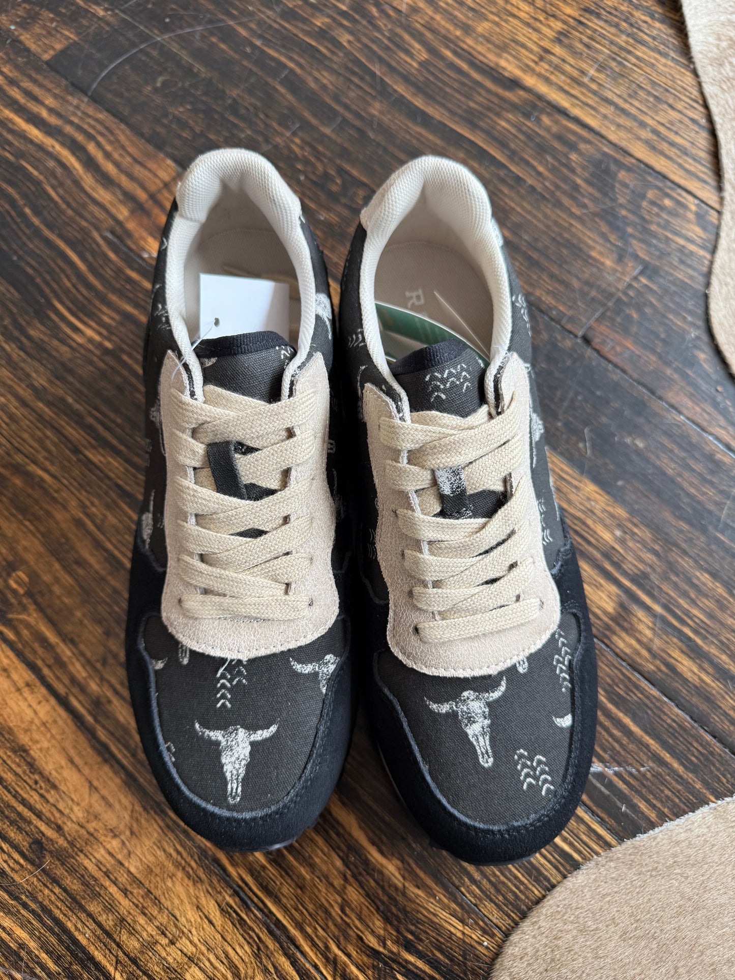 Steerhead Black Suede Canvas Tennis Jogger Casual Shoe