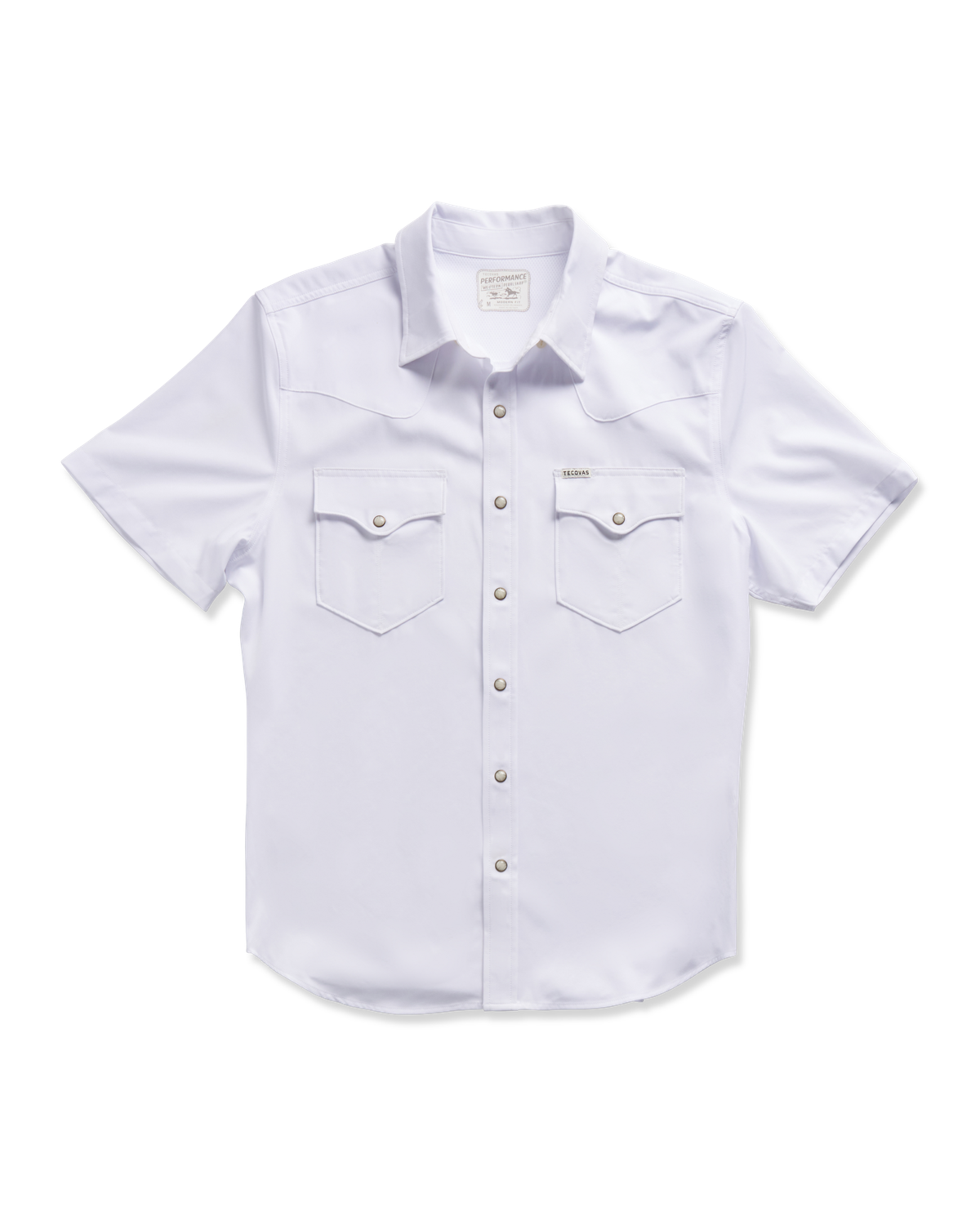Tecovas Performance Western Snap Solid White