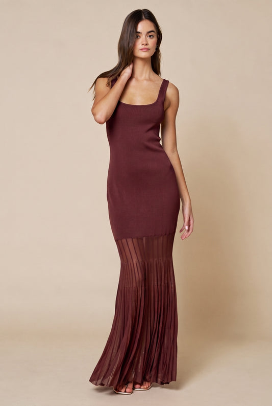 Yoakum Brown Maxi Dress