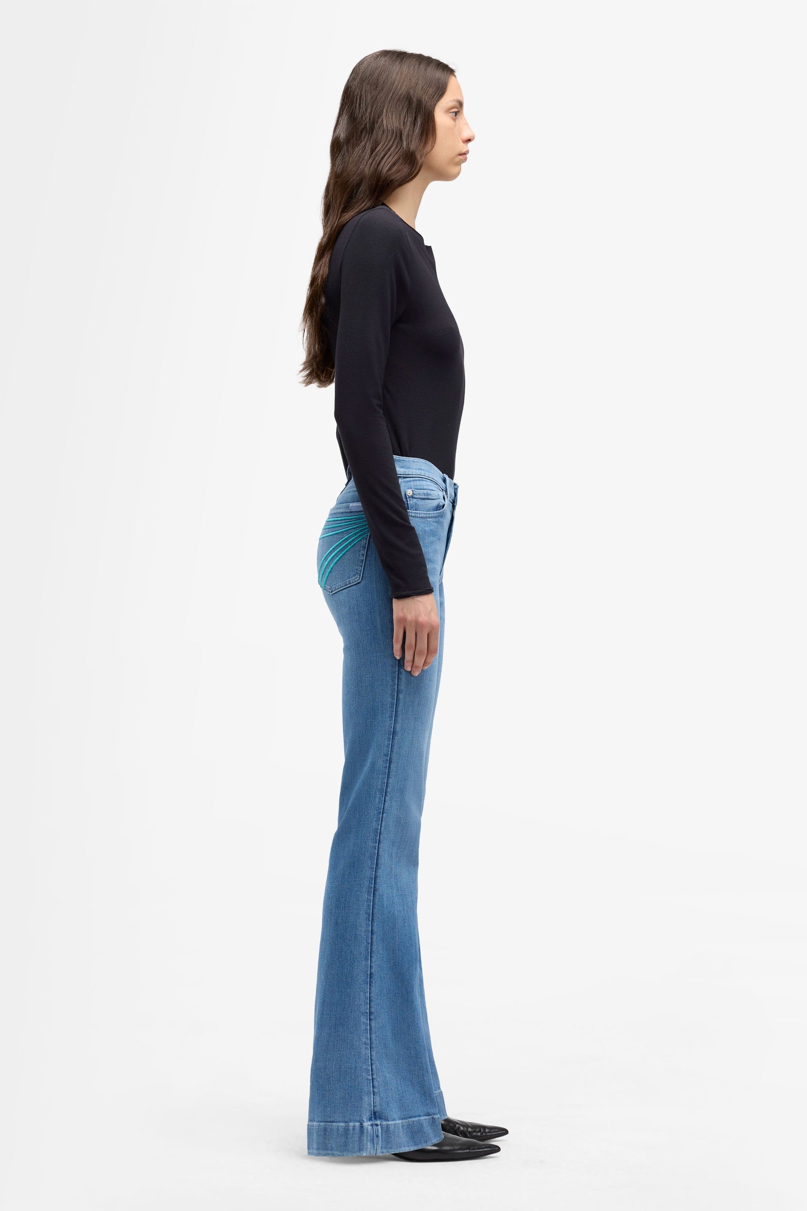 7 For All Mankind Dojo Iceflow Turquoise – Wiseman's Western