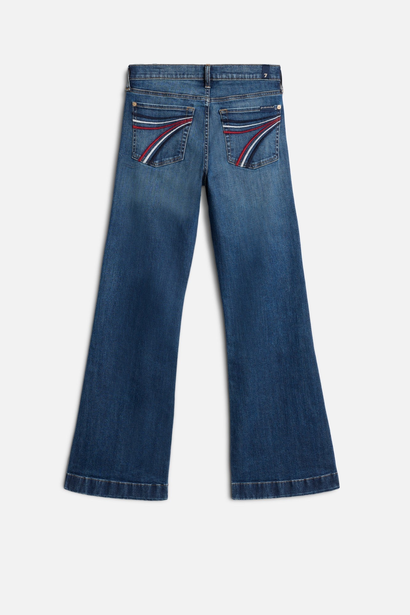 7 For All Mankind Dojo Royalty Tailorless Red White Blue -Short