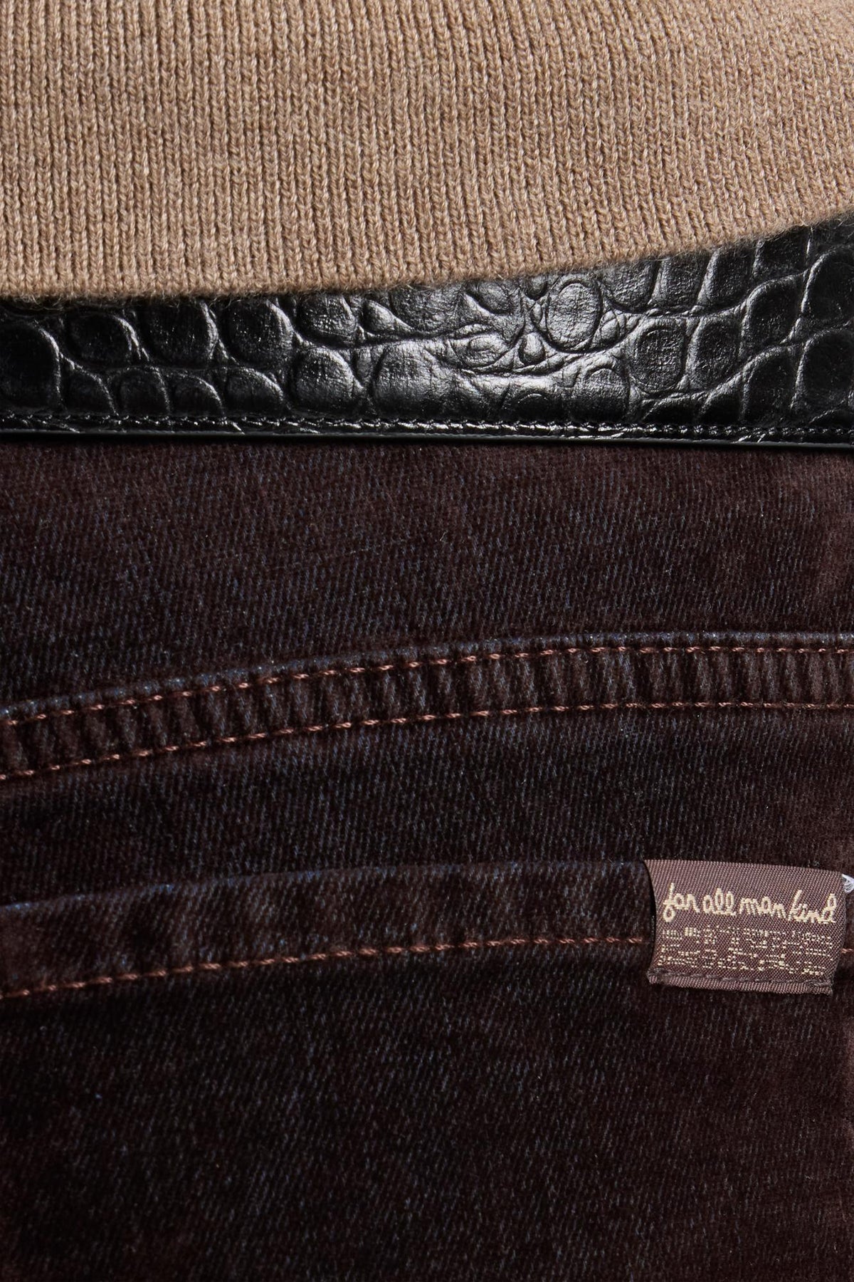 7 For All Mankind Flock Brown Jeans