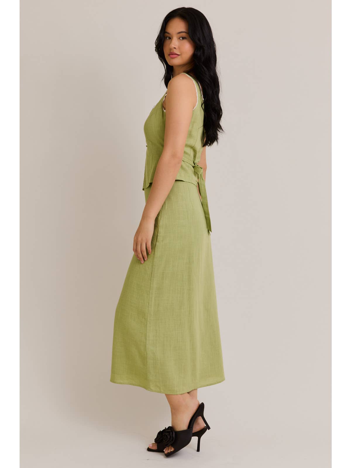 Peridot Linen 2 Piece Women's Dress