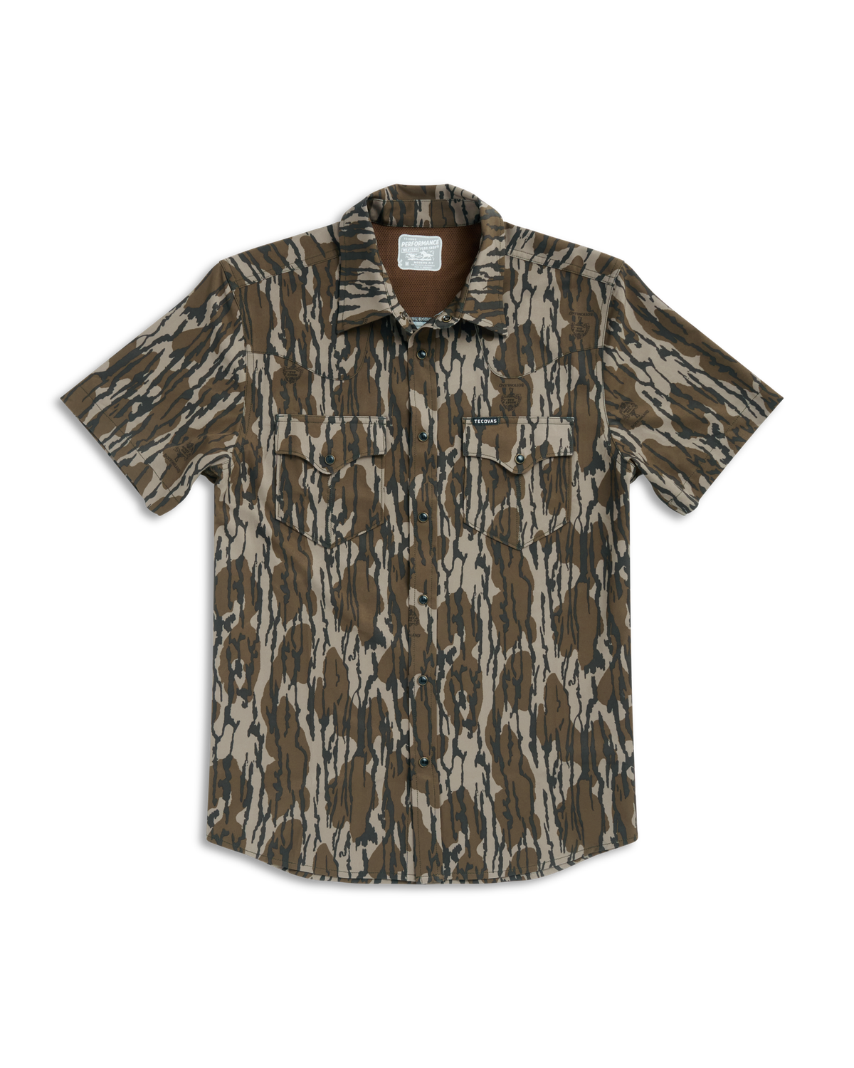 Tecovas Performance Western Snap Bottomland Camo