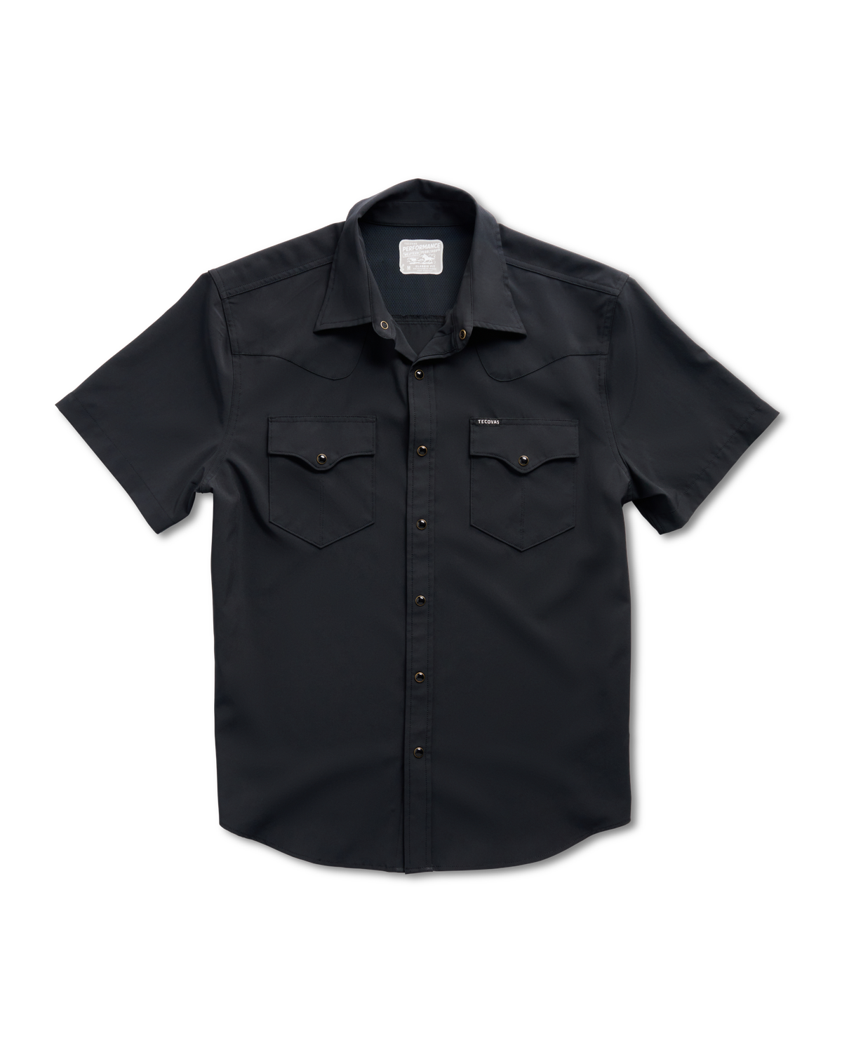 Tecovas Performance Western Snap Solid Black