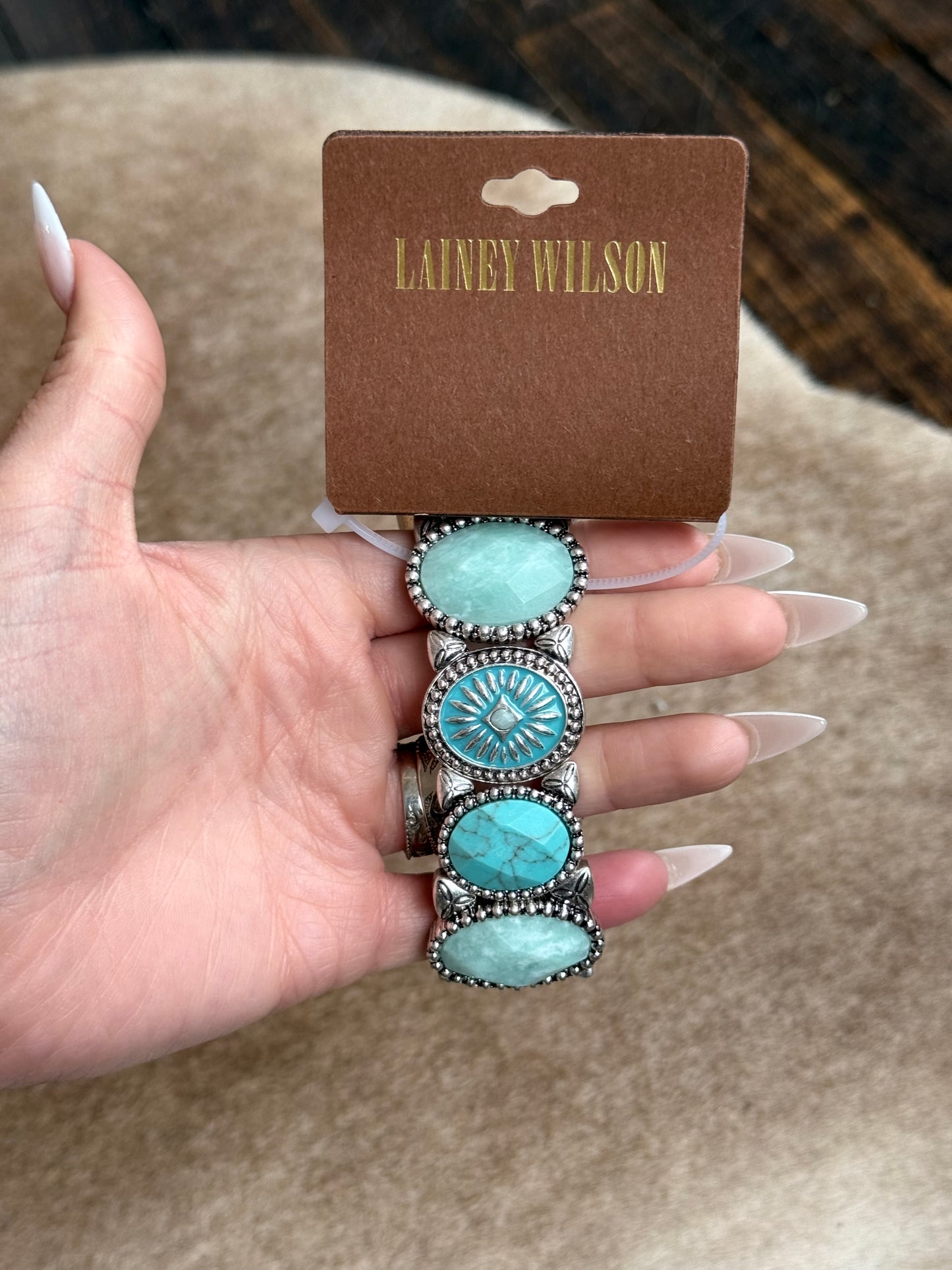 Lainey Wilson Turquoise Stone Bracelet