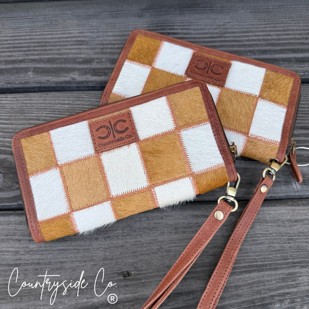 Stockdale Checkered Wallet Wristlet