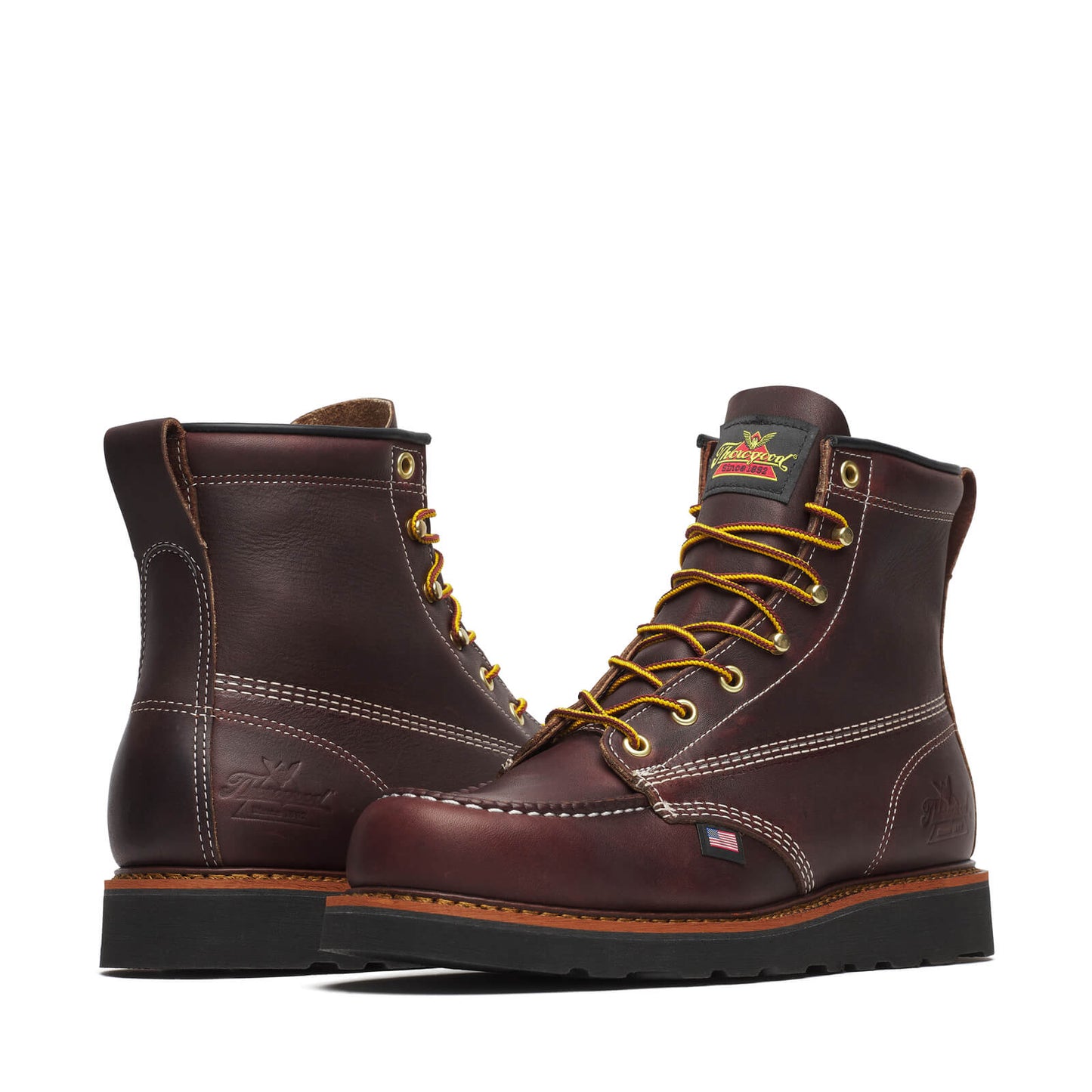Thorogood American Heritage 6″ Black Walnut Moc Toe BLK Wedge 814-4266