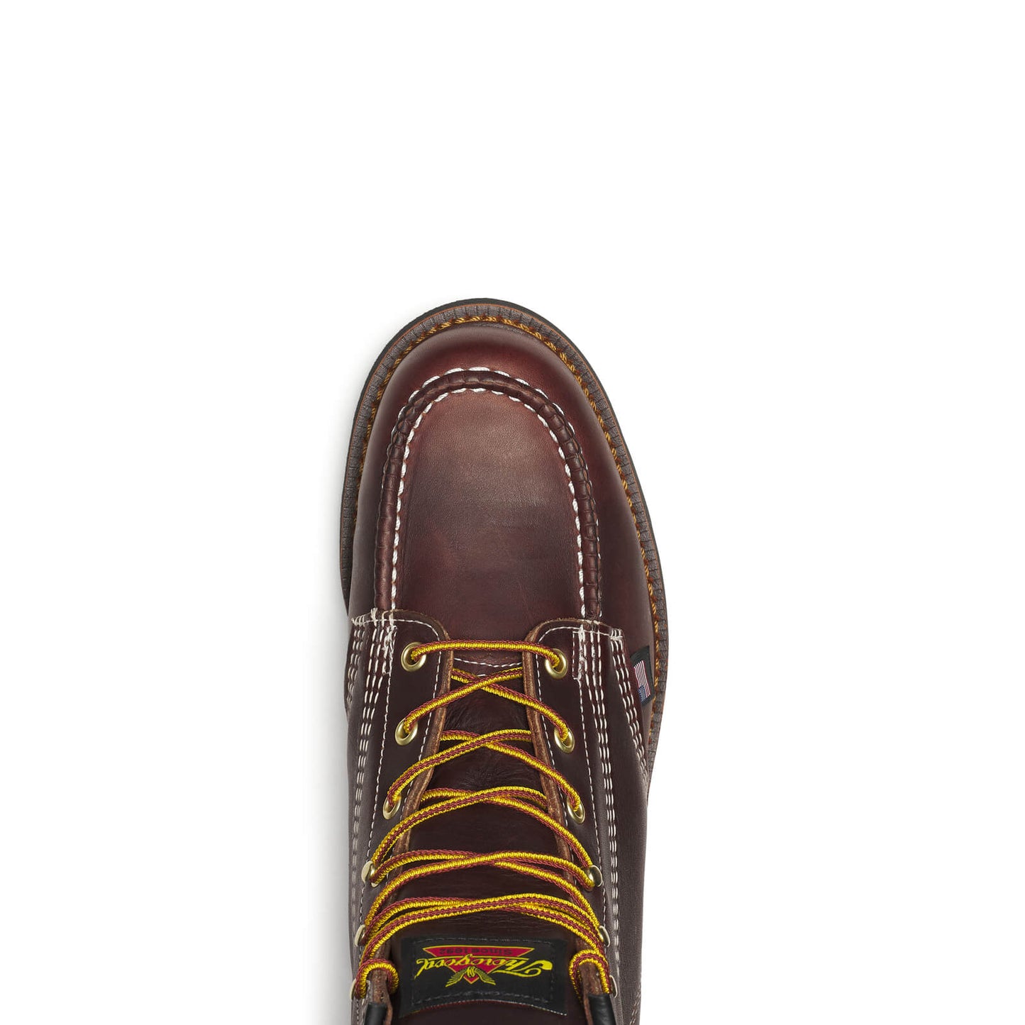 Thorogood American Heritage 6″ Black Walnut Moc Toe BLK Wedge 814-4266