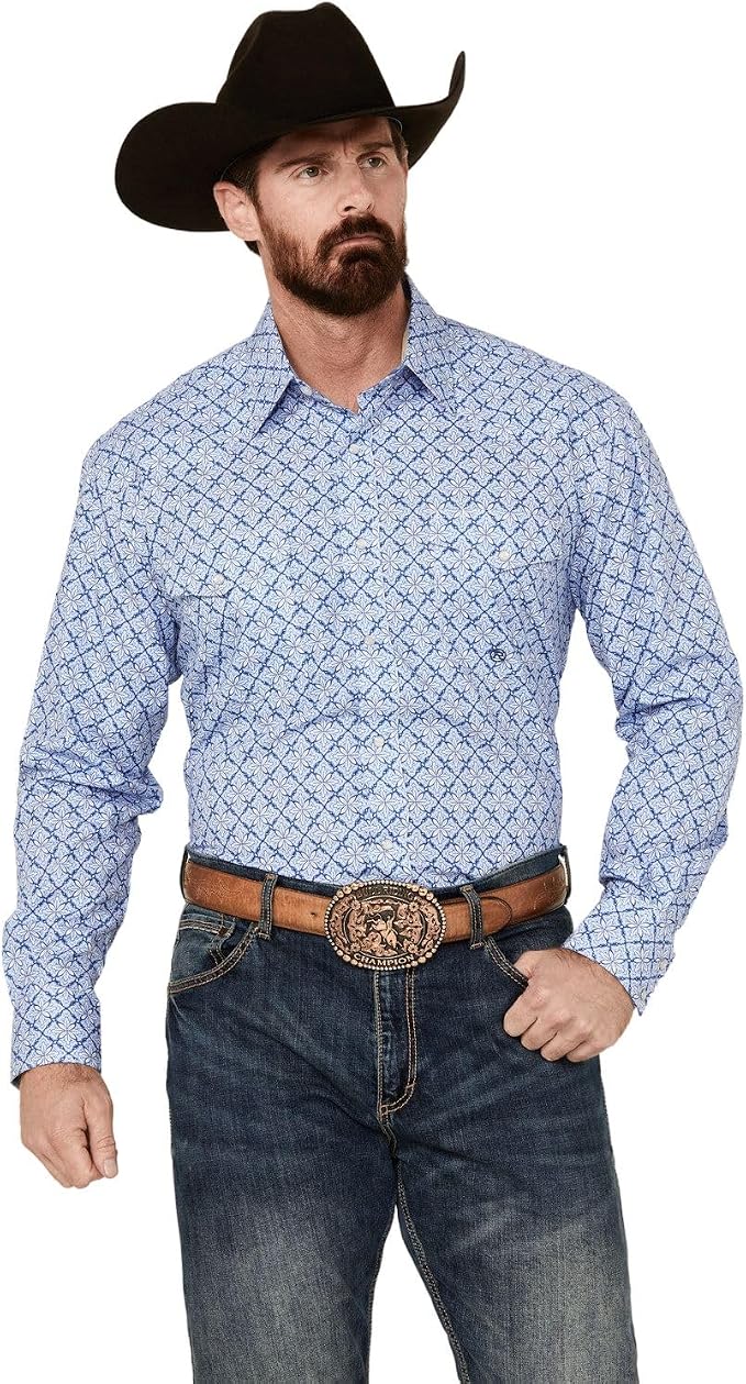 Final Sale ✨Roper 1932 Blue Skies Tie Print Long Sleeve Shirt