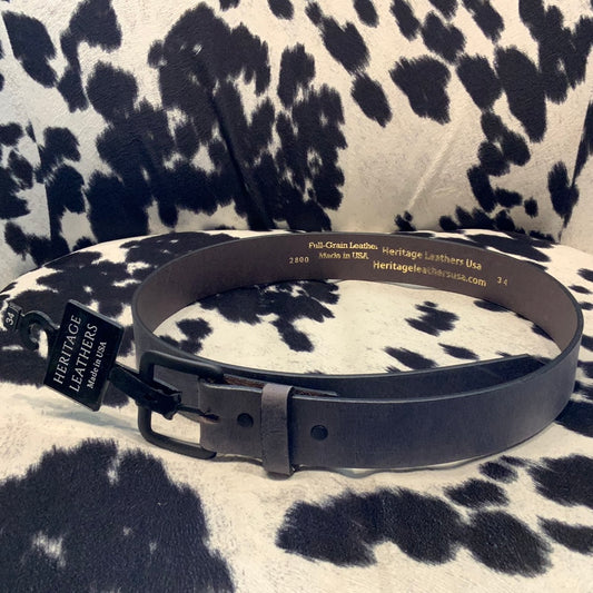 Gray Leather Belt