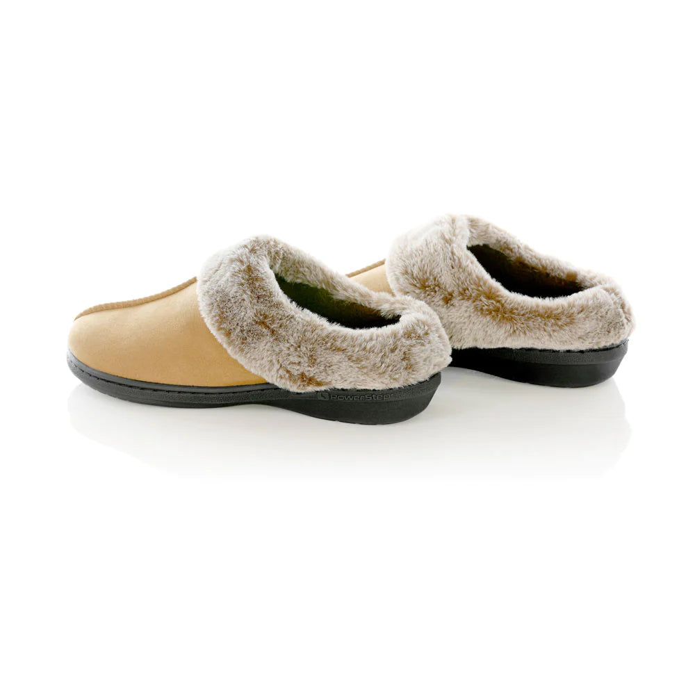 PowerStep Women's Clog Slipper Light Brown