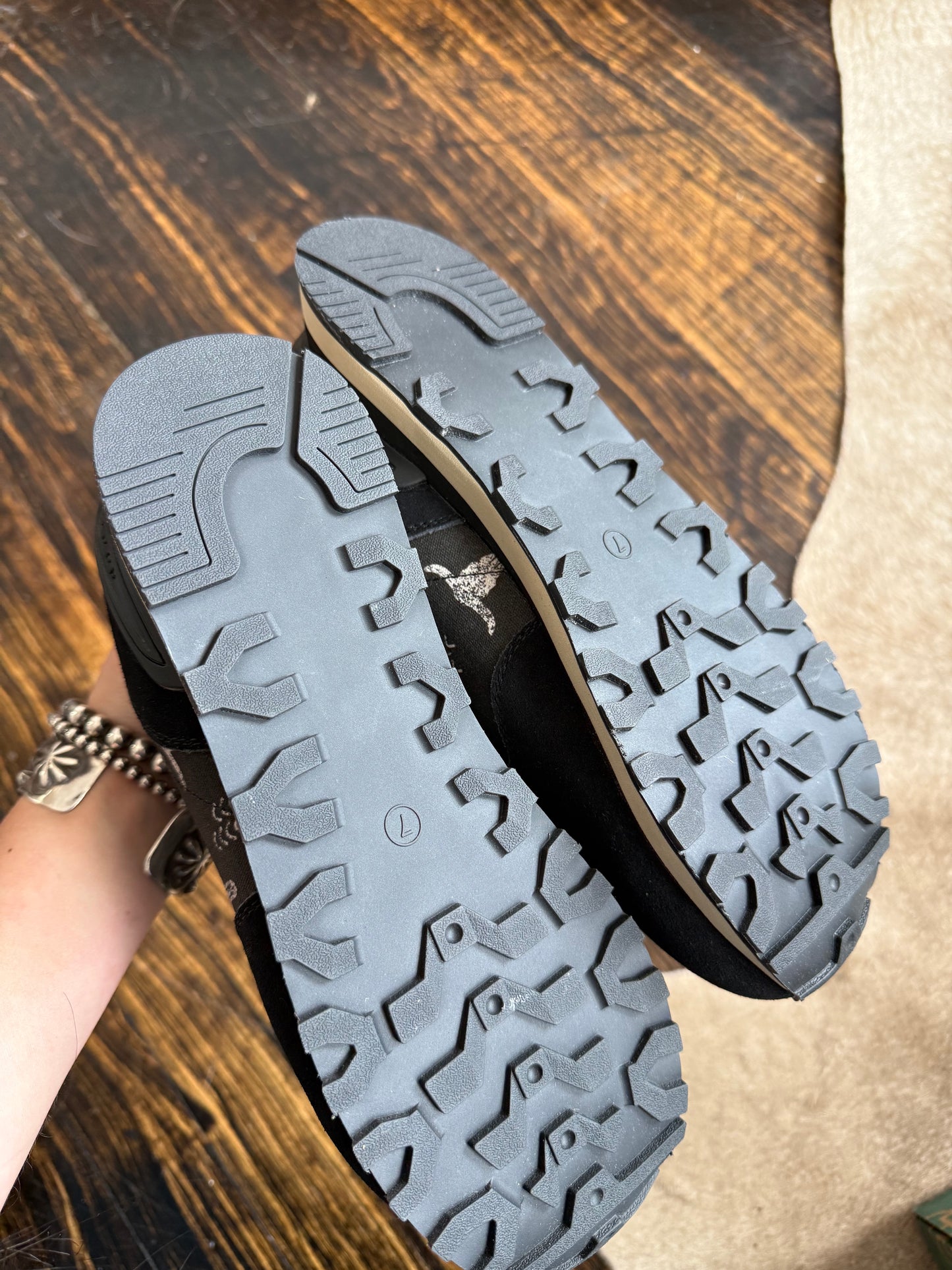 Steerhead Black Suede Canvas Tennis Jogger Casual Shoe