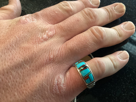 Authentic Turquoise Bands Ring
