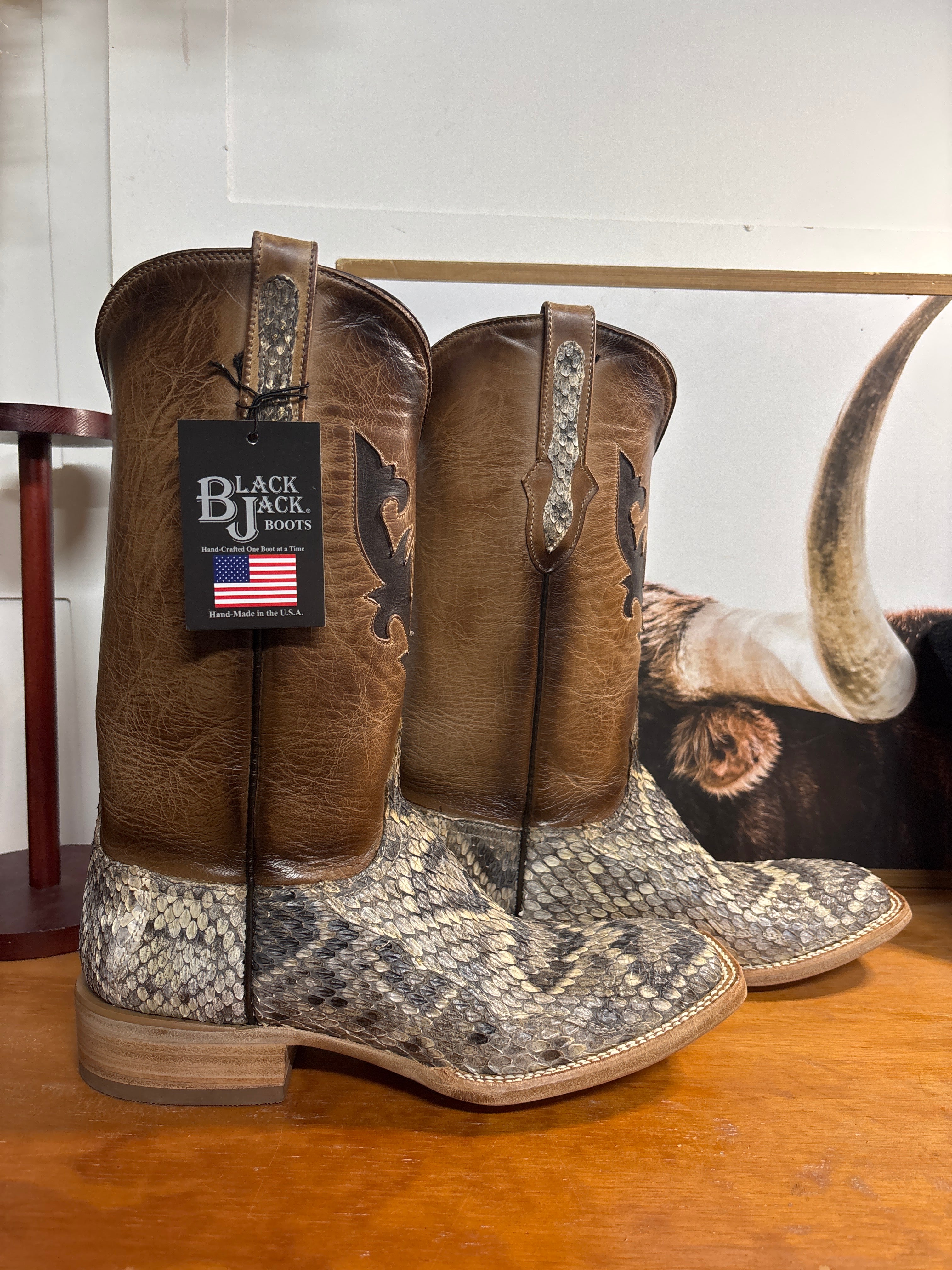Black Jack Diamondback Rattle Snake Boots – Wiseman's Western