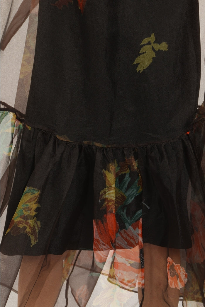 Floral Flounce Maxi Dress