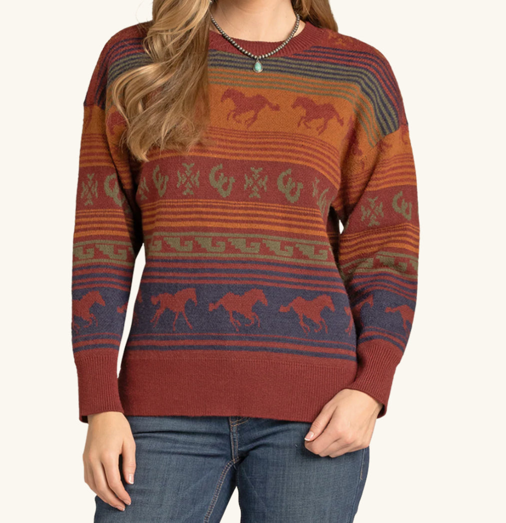 Oversized Horse Serape Sweater