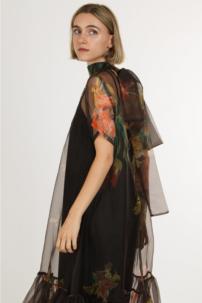 Floral Flounce Maxi Dress