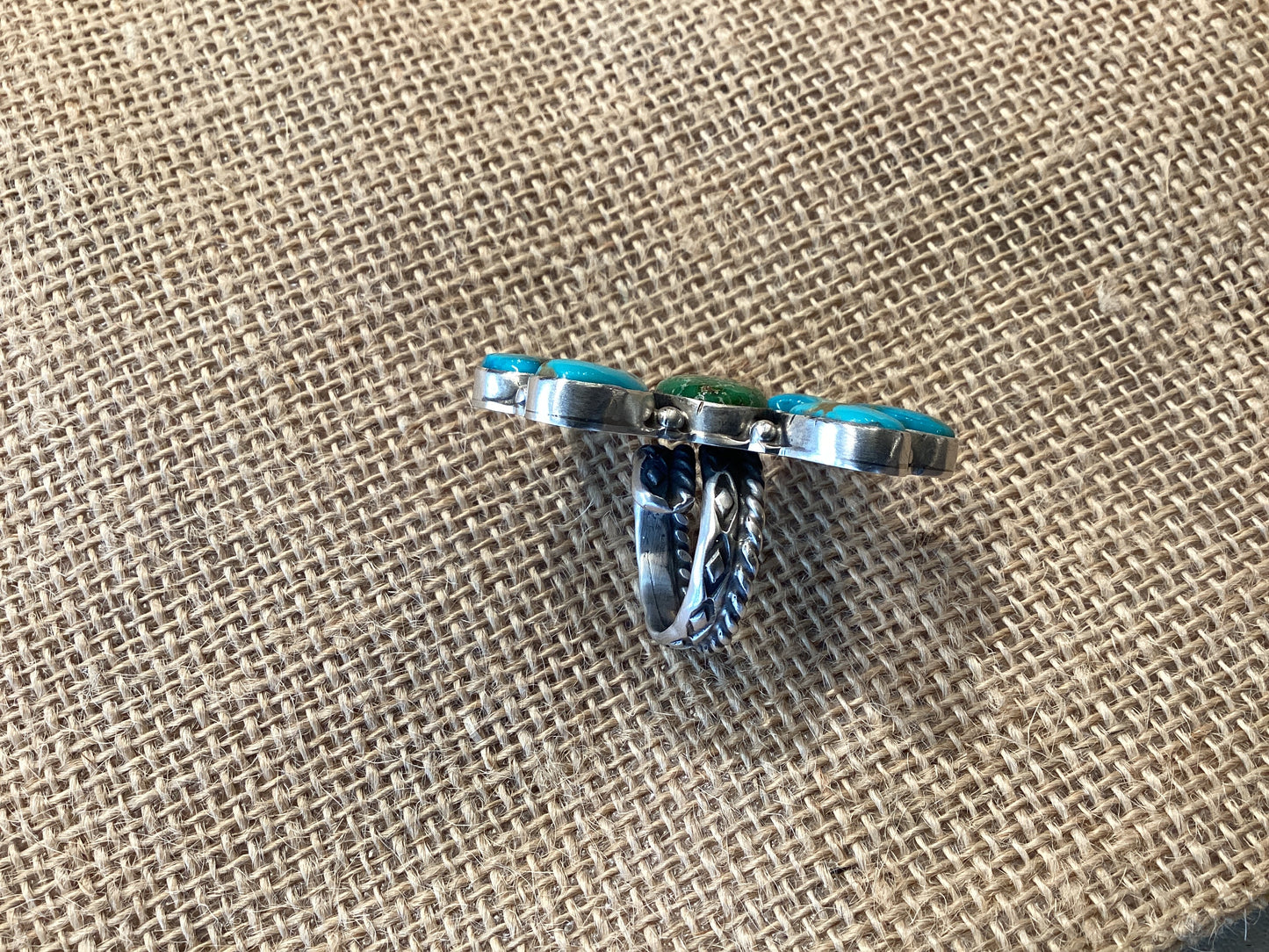 Meadows Authentic Turquoise Adjust Ring
