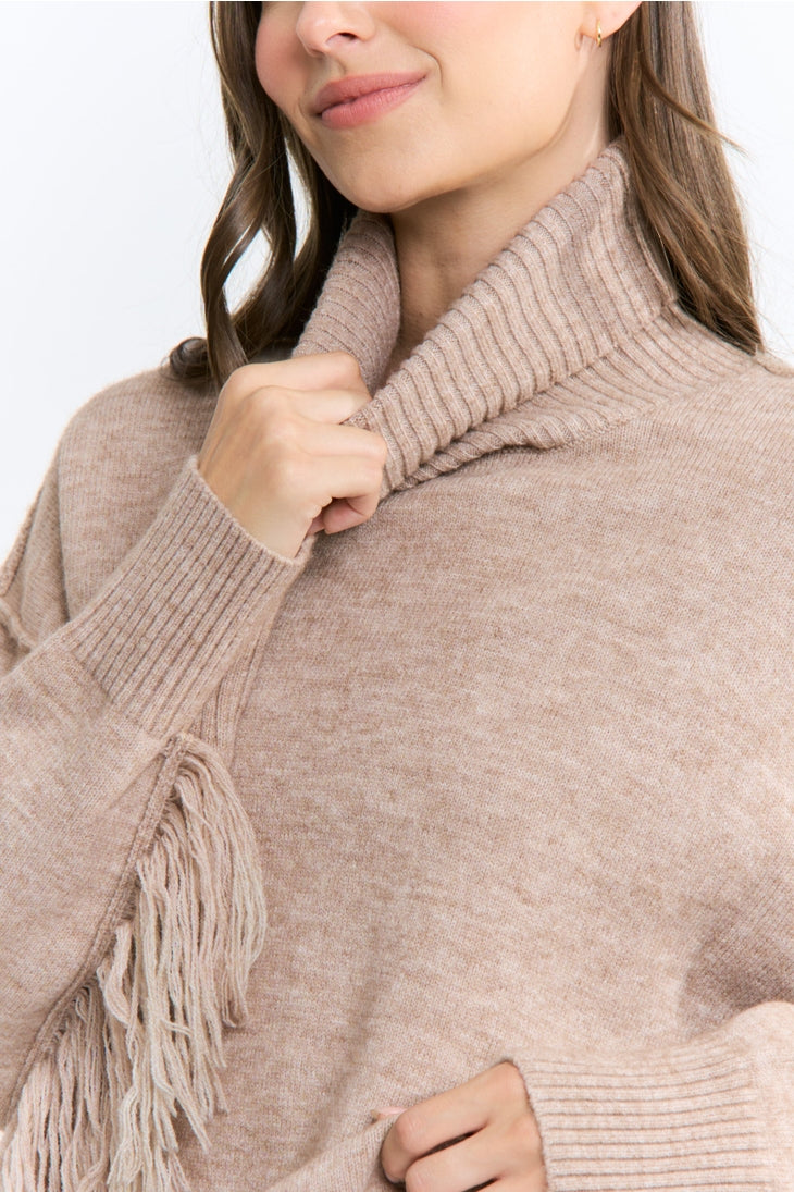 Fringes Turtleneck Sweater