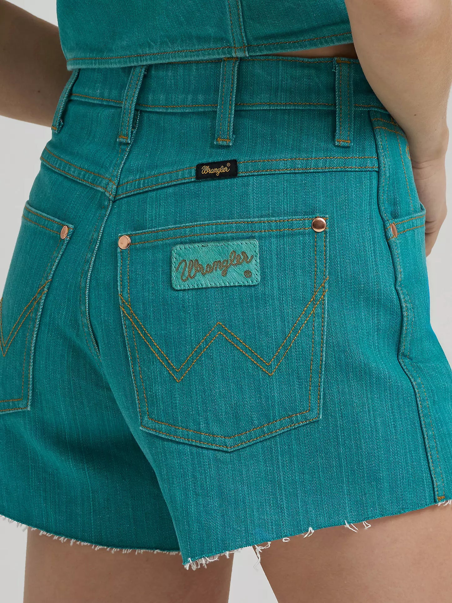 Wrangler Lainey Cowboy Short Turquoise