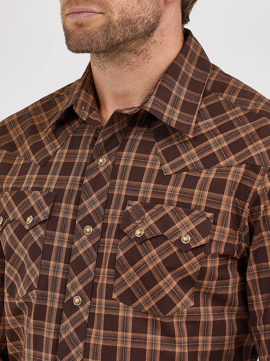 Wrangler Men’s Retro Caramel Snap Up