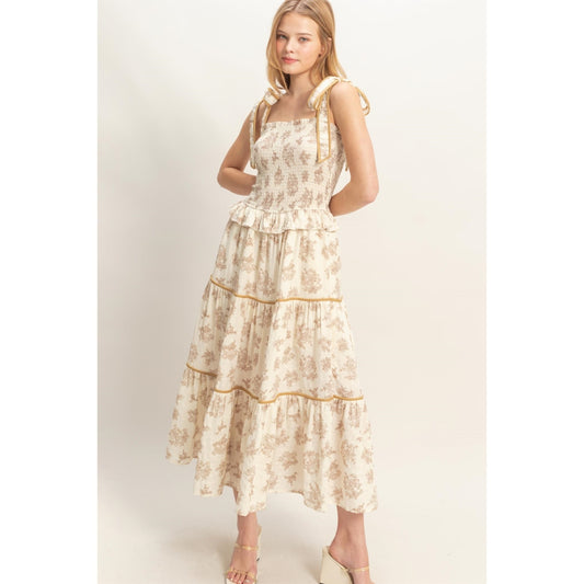 Floral Sunday Sundress Sand
