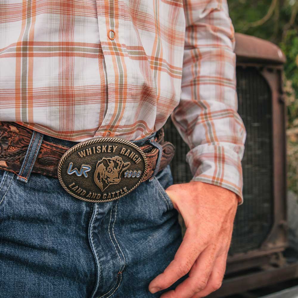 Land & Cattle Whiskey Ranch Buckle