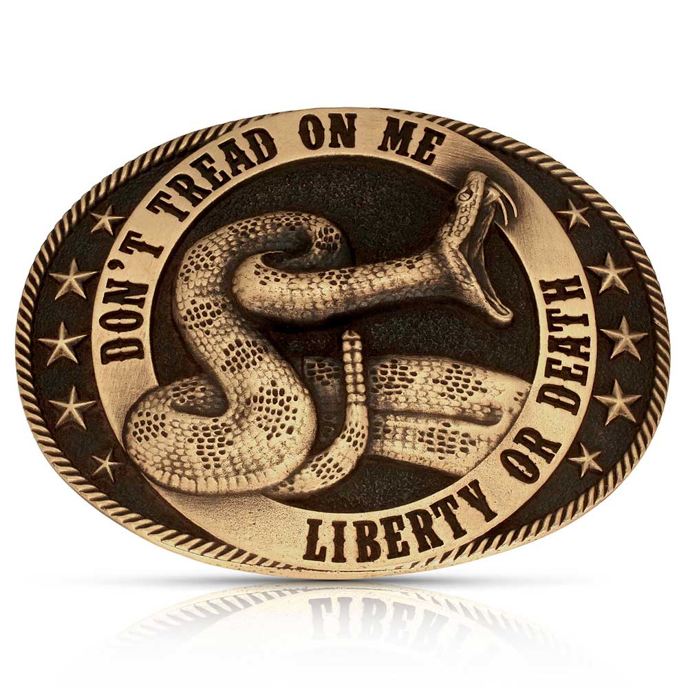 Don't Tread on Me Belt Buckle Brass