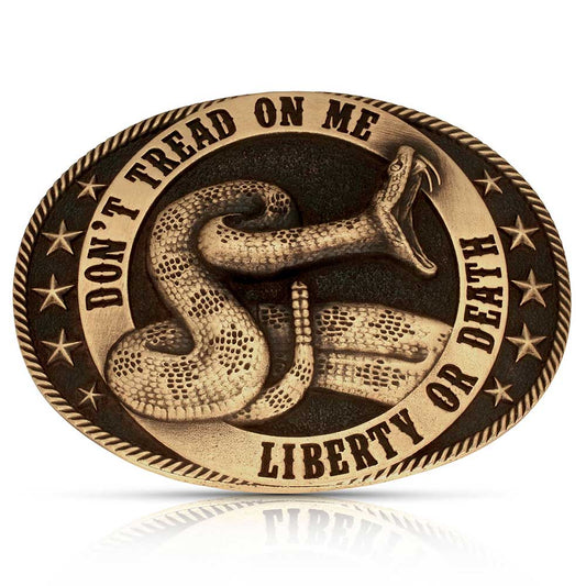 Don't Tread on Me Belt Buckle Brass