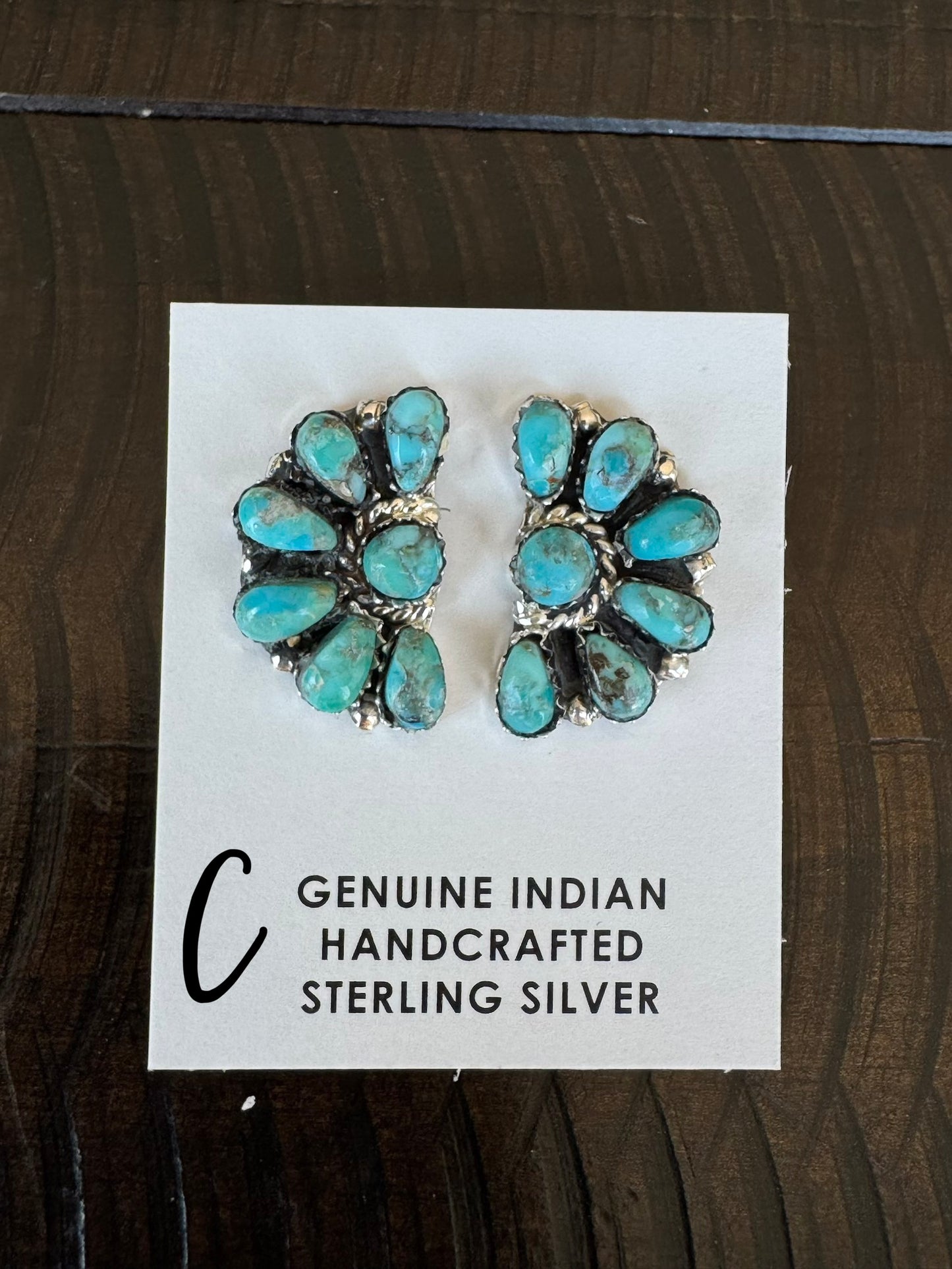 Authentic Julie Turquoise Cluster Earrings