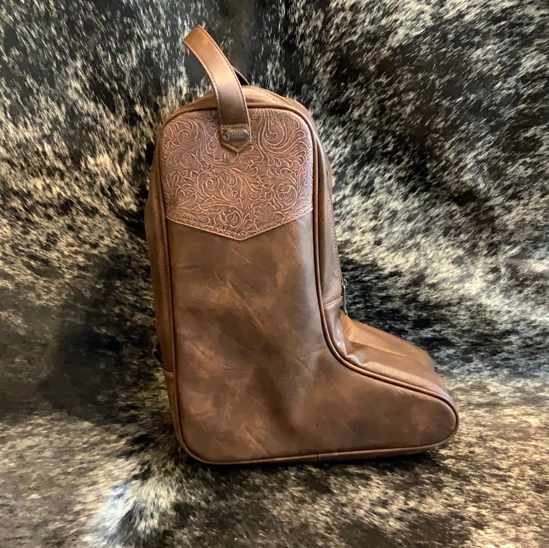Justin Boot Bag With Tooling