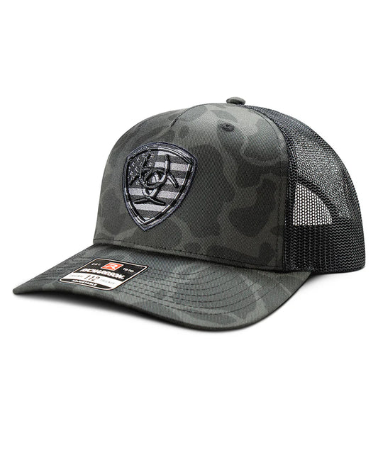 Men's Ariat Embroidery Shield Camo Cap