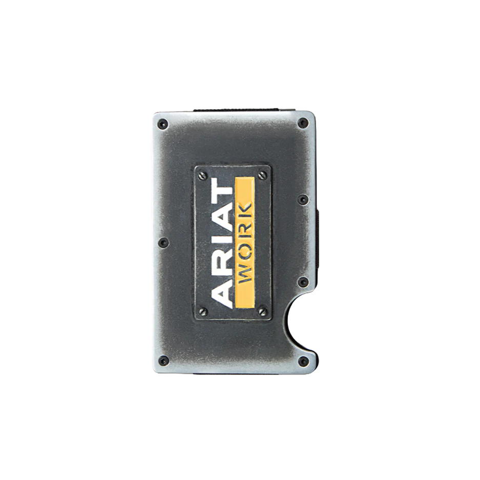 Ariat Work Men's Utility Money Clip Wallet - Black/Silver