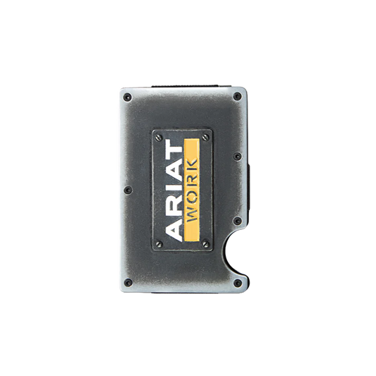 Ariat Work Men's Utility Money Clip Wallet - Black/Silver
