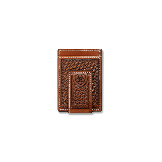 Men's Ariat Tan Money Clip Style Wallet